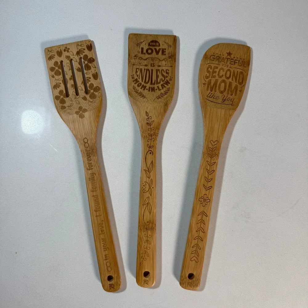 Riveria Bamboo Utensils Set Best Mother In Law Ever 6 Piece Cooking‎ Tools